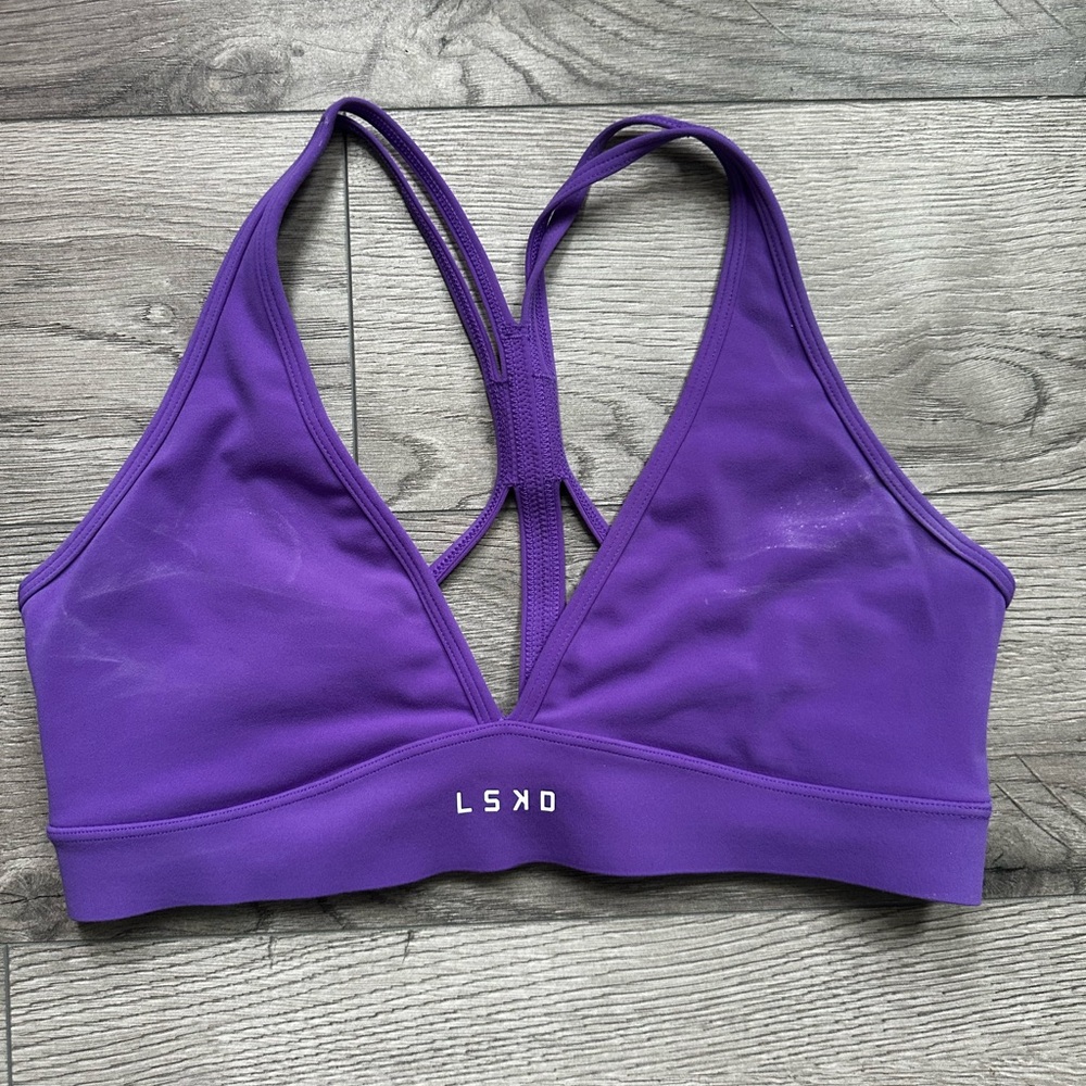 Purple Strappy Sports Bra